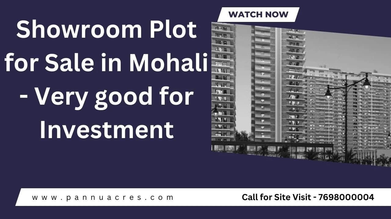 Showroom Plot For Sale in Mohali - Call for visit